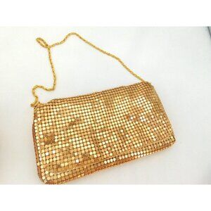Anne Taylor Loft Gold Chain Metal Evening Purse